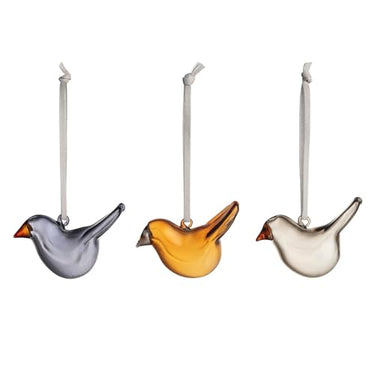 Iittala Mini-Glasvögel Baumschmuck 3er Set aus mundgeblasenem Glas, Farb-Mix, Maße: Höhe: 4,8 cm; Breite: 7,3 cm, 1068675 im Sale